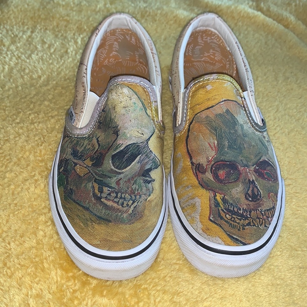 Limited Edition Vans x Van Gogh Museum Skull Slip-on Sneakers